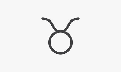 taurus horoscope icon. vector illustration. isolated on white background.