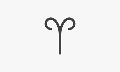 aries horoscope icon. vector illustration. isolated on white background.