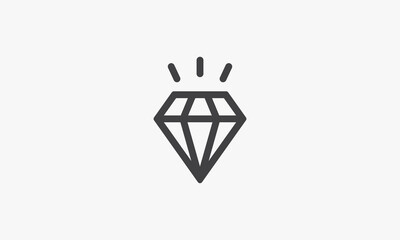 value diamond  icon. vector illustration. isolated on white background.