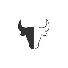 logo with a bull's head