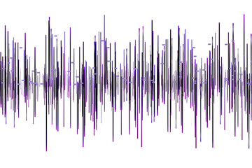 abstract design a waveform on a white background
