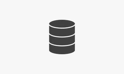 database vector illustration on white background. creative icon.