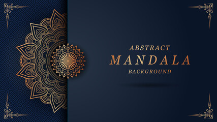 Luxury mandala with golden arabesque  pattern style background. Decorative mandala pattern design for cards, cover, banner, print, poster, brochure and your desired ideas