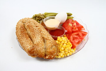 puff pastries with Fresh vegetables