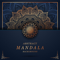 Luxury mandala with golden arabesque  pattern style background. Decorative mandala pattern design for cards, cover, poster, print, banner, brochure and your desired ideas
