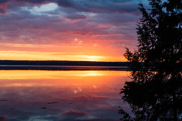 Sunrise over Lake Timiskaming in Temiskaming Shores
