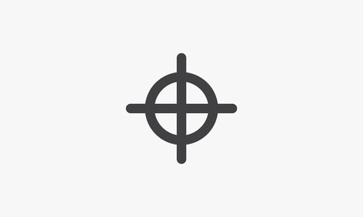shot target icon. isolated on white background. vector illustration.