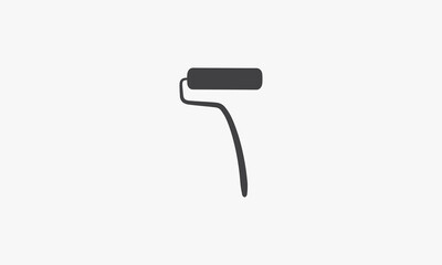 paint roller icon. isolated on white background. vector illustration.
