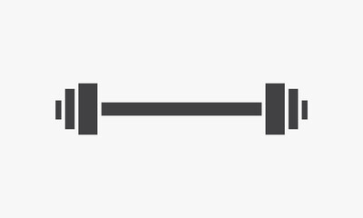 barbell icon. vector illustration on white background.