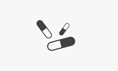 drug capsules. creative icon. vector illustration.