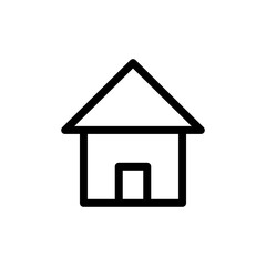 House outline icon. Building symbol. Home line sign. Vector isolated on white