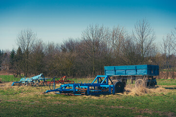 combine harvester working in a field