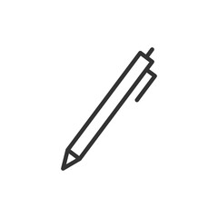 Pen outline icon. Business linear symbol. Pencil line black sign. Vector illustration isolated on white.