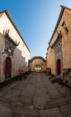 Obraz premium The buildings in Baguacun, Chengkan, Anhui, China.