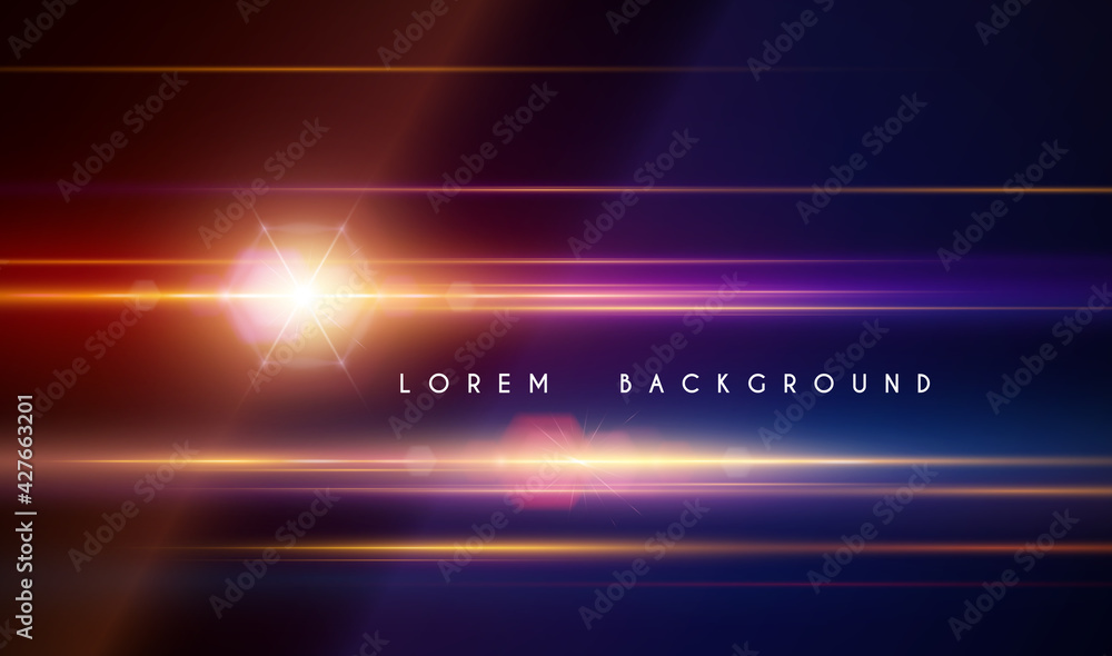 Wall mural abstract light lines effect background