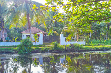 The villages along the Hamilton's Canal, Sri Lanka