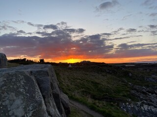 sunset in the mountains