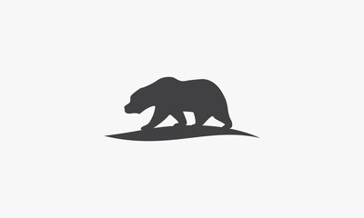 bear icon. vector illustration on white background.