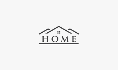 home roof logo design vector on white background.