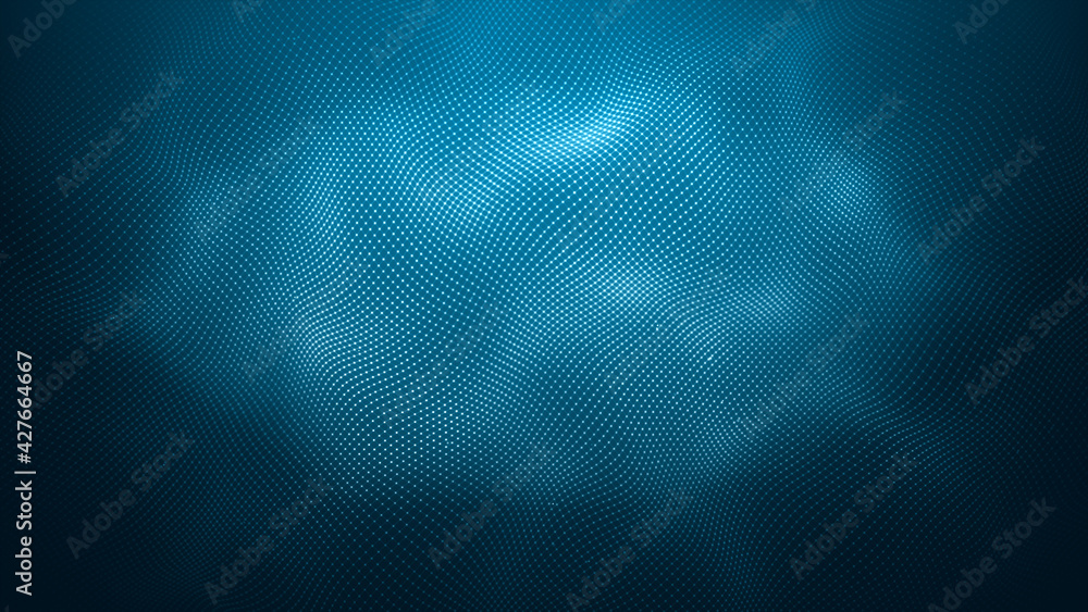 Poster abstract background with digital data fractal mesh/ illustration of an abstract fractal digital tech