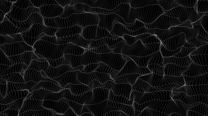 Abstract Background With Digital Data Fractal Mesh/ Illustration of an abstract fractal digital technology background with blur focus and ornamental shape