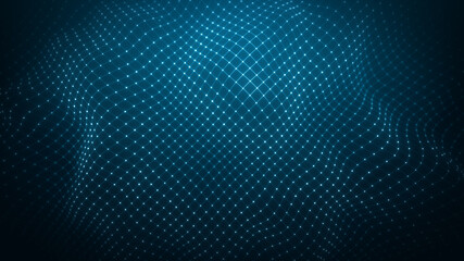 Abstract Background With Digital Data Fractal Mesh/ Illustration of an abstract fractal digital technology background with blur focus and ornamental shape