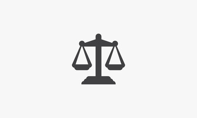 court scales icon. vector illustration. isolated on white background.