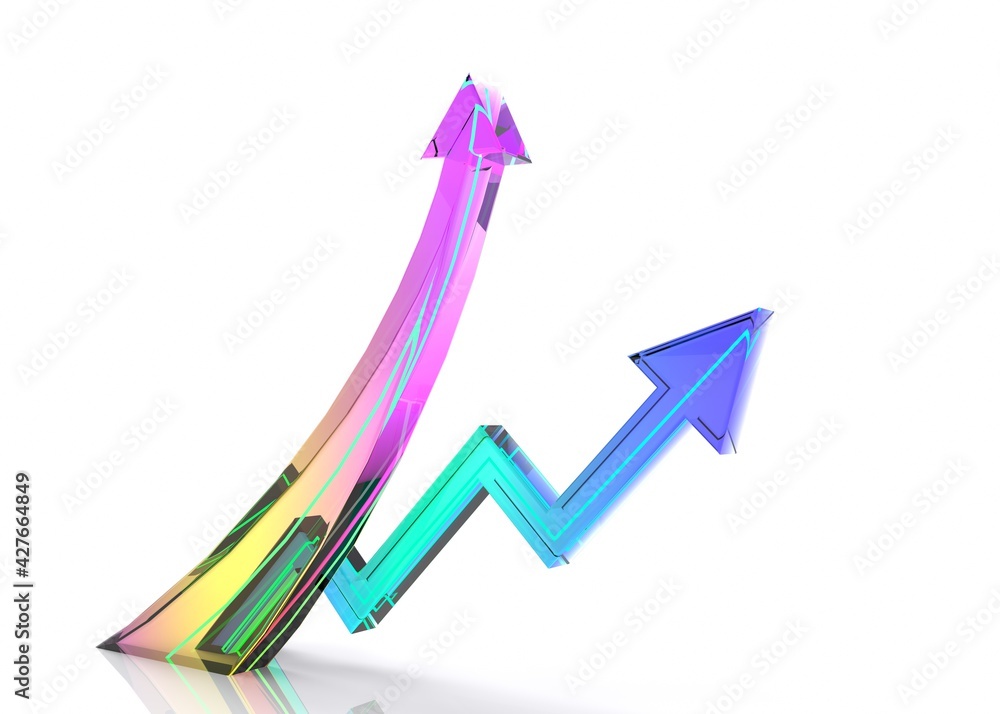 Poster arrows technology glass for banner statistics and business system. modern concept of future from com