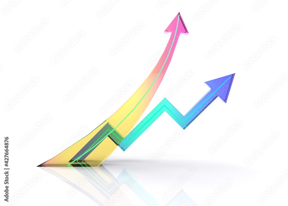 Poster arrows technology glass for banner statistics and business system. modern concept of future from com