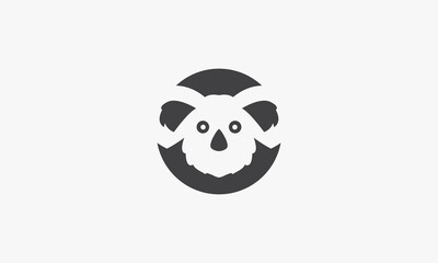 koala head icon vector illustration. isolated on white background.