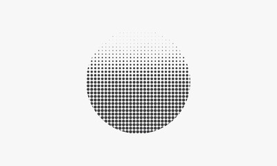 circle halftone graphic design vector.