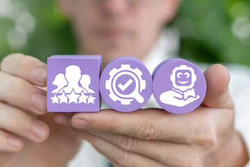 Concept of CX customer experience. Client Satisfaction, Feedback.