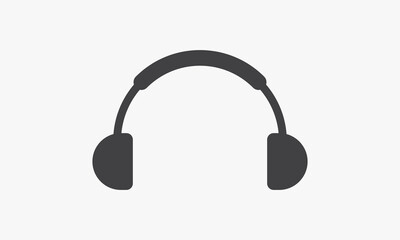 headphones icon. vector illustration on white background.