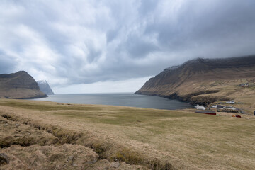 Nordic remote village in Faroe Islands 