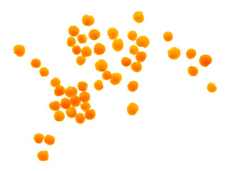 Lentils isolated on white background.