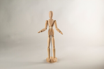 Gliederpuppe Holz offene Arme