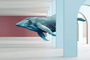 whale in a fantsy room