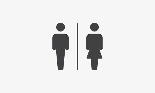 toilet sign icon. vector illustration. isolated on white background.