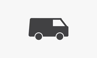 van car icon. vector illustration. isolated on white background.