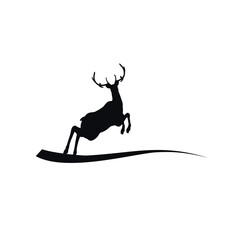 Deer Running & Jumping silhouette, concept design
