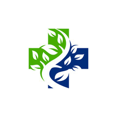 health vector with plants 