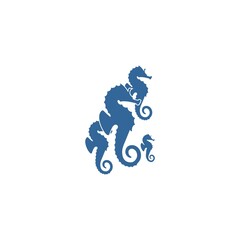 a collection of seahorse logos. sea animal icon. symbol