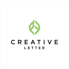abstract letter PF logo design