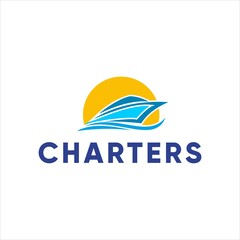 Yacht and Speedboat Charter Logo Design for Nautical Tourism and Marine Transportation