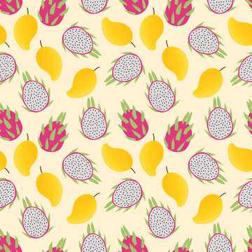 Summer fresh fruit seamless pattern © misspin