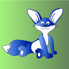 Happy blue fox