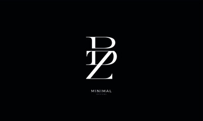 Alphabet letter icon logo BZ