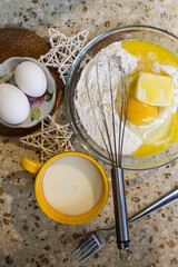 cooking, egg, butter, flour, milk