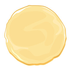 Pizza dough is about collecting pizza. Raw for cooked dough, cartoon vector
