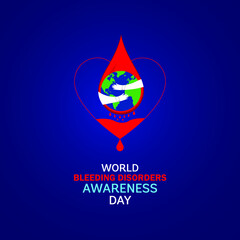 Obraz premium World Bleeding Disorders Awareness Day. April 15.Template for background, banner, card, poster. Vector illustration.